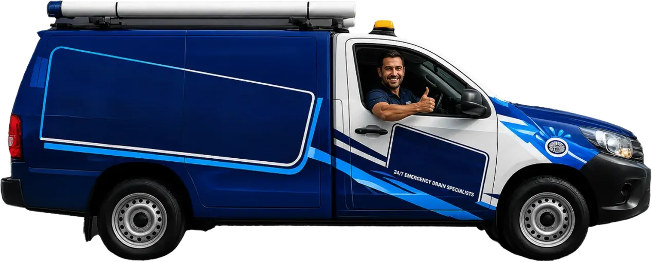 A licensed the Sydney CBD plumber heading out in the service van